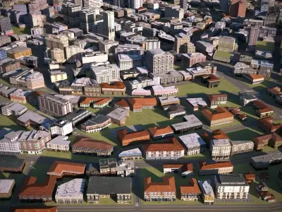 City 12 Low-poly 3D model