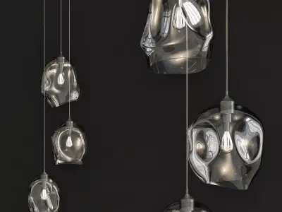 INFINITY PENDANT LIGHTING low poly 3d model Low-poly 3D model