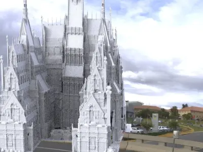 Country haunted mansion massive 3D 3D model