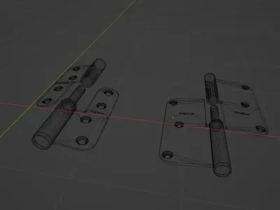 door hinges 3D model