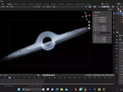 Visual Jockey VJ Loop Black Hole 3D model