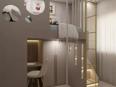 children bedroom 3D model purchase