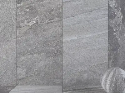 Stone Wall Tiles Santorini Grey 120x270 Set 2 Texture