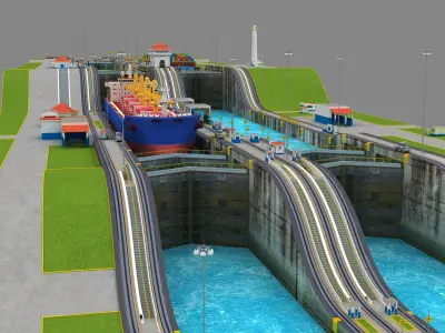  Gatun Locks - Panama Canal 