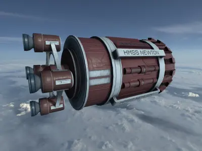 Shuttle Pod Low-poly 3D model
