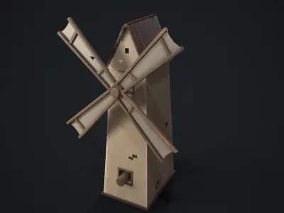 StylizedWindmill windmill Low-poly 3D model