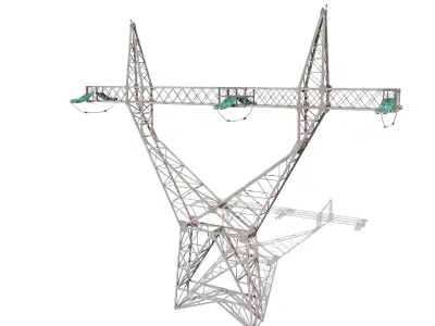 Electricity Pole 4 3D model