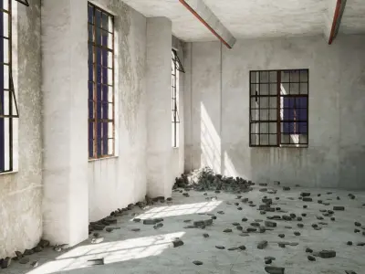 Modular Old Power Plant - 65 Modular Assets Pack Low-poly 3D model