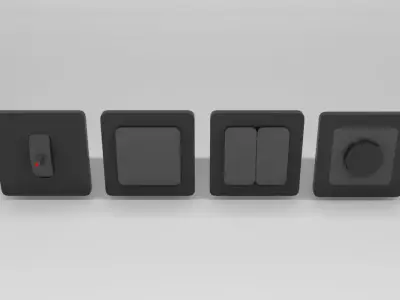 Light Switch Pack Low-poly 3D model