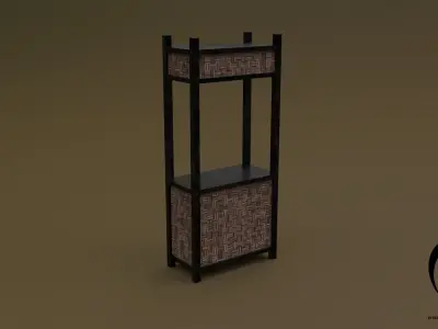 Trade stand 05 4in1 R - 4 PBR Texture 1 Model Low-poly 3D model