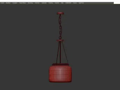 Akron 3 Light Pendant Light Low-poly 3D model