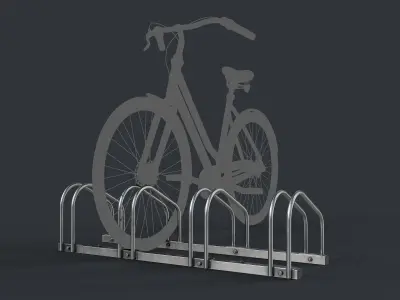 Bike Rack 1 PBR Game Ready Low-poly 3D model