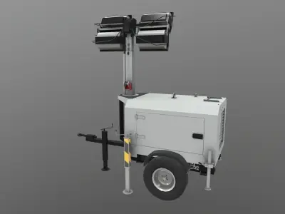 Tower Lamp 3D Model Low-poly 3D model