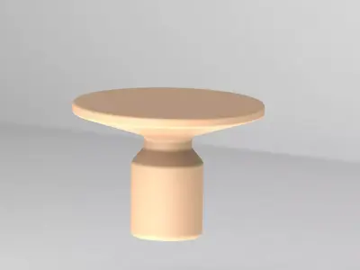 Modern Round Side Table Free 3D model