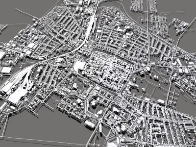 Cityscape Trnava Slovakia 3D model