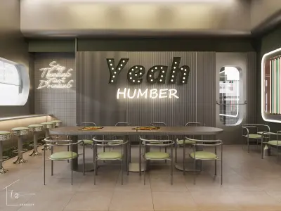 cafe and fast food 3D model