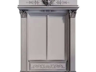  Classic Window Frame set 933 Low-poly 3D model