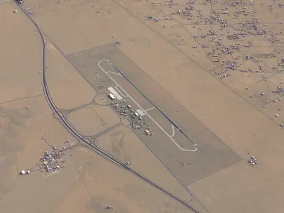 Najran Airport Low-poly 3D model