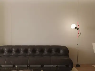 Comfortable modern living room 3D model