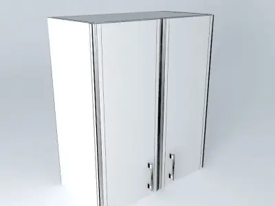 Cabinets wooden cabinet with two doors Free 3D model