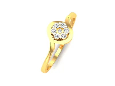 Diamond Ring For Women 3d Print Model 3D print model 51