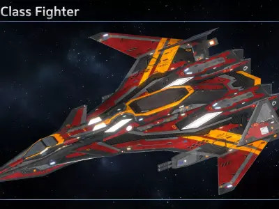 Spaceship Fighter Collection III 3D Model Pack