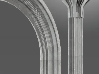 Fantasy arch and column 3D model