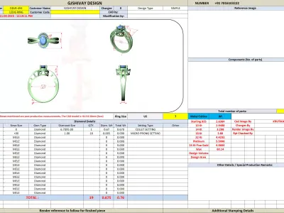 Oval Cut Halo Engagement Ring CAD Design with Split Shank 3D print model