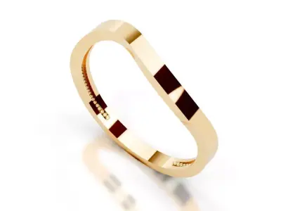 Slim 14K Ring Under 3 Grams US Size 7  Rhino 3DM  STL 3D print model