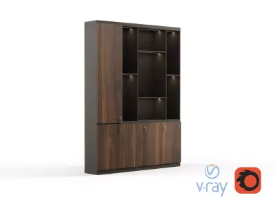 Modern Office High Cabinet File 2 For Director  Free 3D model