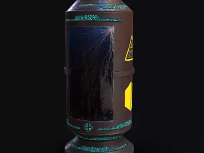 Sci-Fi Tube Low-poly 3D model