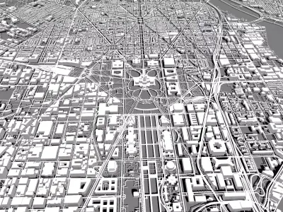 Cityscape Washington USA 3D model