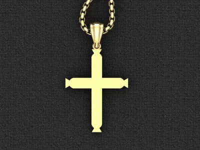 Cross Light Gold 3CP076 3DM STL 3D model