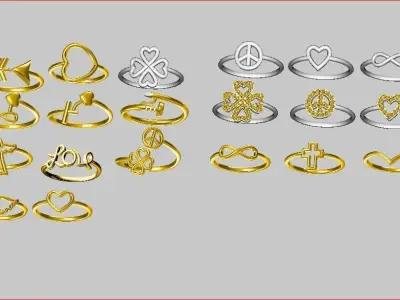 Light Rings - 20 Models 3D print model