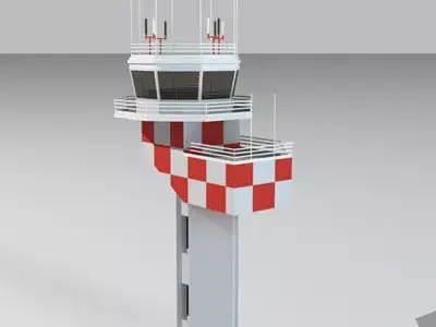 Airport control tower2 3D model