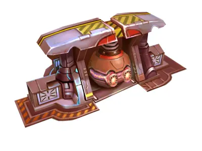 Wall Fortress - Flame Type 03 3D model