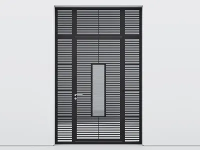 Aluminium door 75 3D model