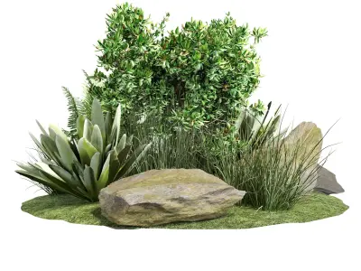 Stone and Bush Pack 27 3D model