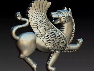 kanat aslan kolye Grifon 3D print model