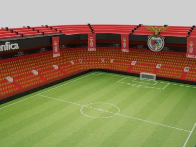 Benfica Football Stadium Low-poly 3D model