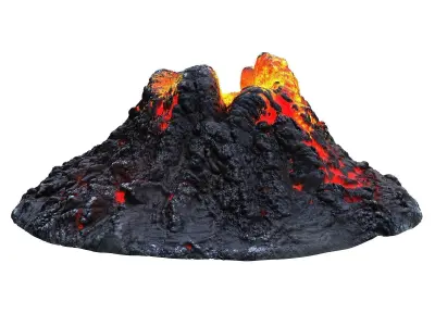 Lava Crater HD Low-poly 3D model
