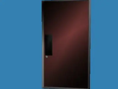 cine door Low-poly 3D model