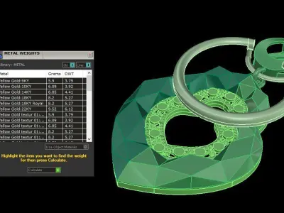 Facet pendant 3D print model