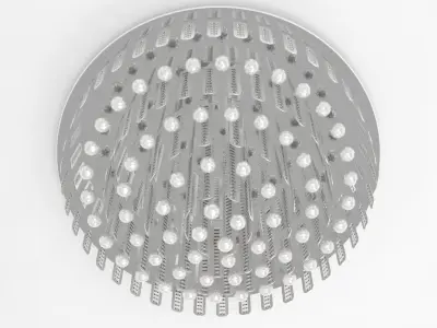 chandelier with crystals hanging from it 3D model