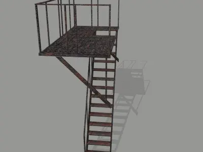 Fire Escape  Low-poly 3D model