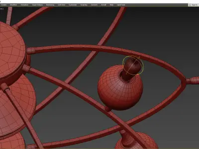 Queen molecule Low-poly 3D model