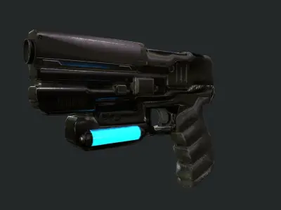 SCI-FI Pistol Low-poly 3D model