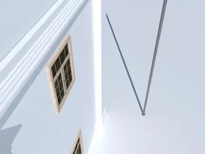 Blue Dome Church in Santorini Low-poly 3D model