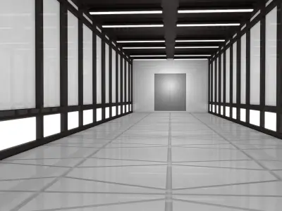 Sci Fi Corridor 3D model 18