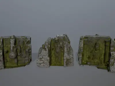 buda temple  Low-poly 3D model